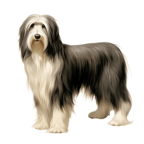 Sticker bearded collie car - 3x,