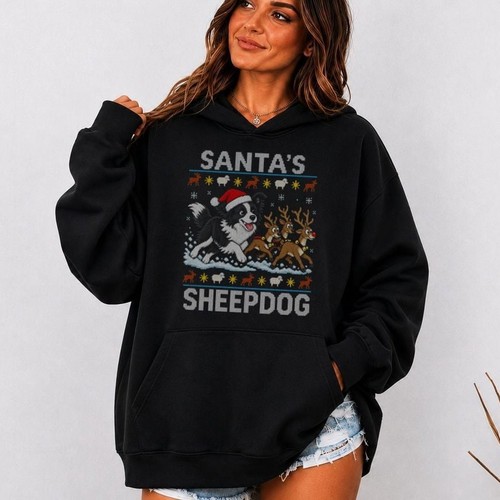Santa sheepdog border - sheepdog,