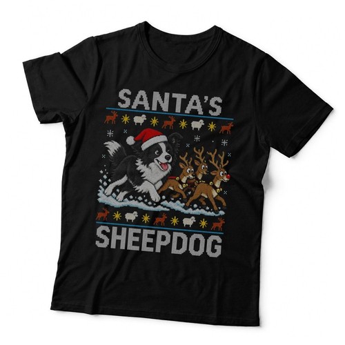 Santa sheepdog border collie - sheepdog,