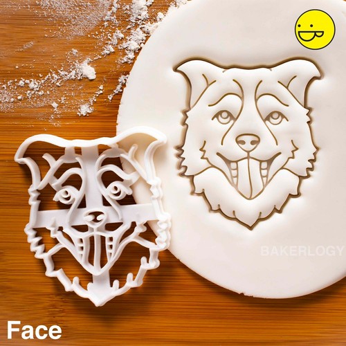Border collie dog face cookie - dog,