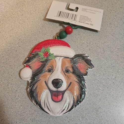 Collie head christmas - head,