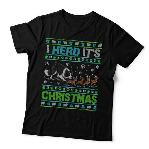 Border collie christmas ugly - border,