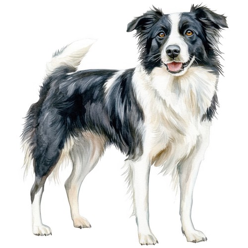 Sticker border collie car - 2x,