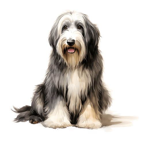 Sticker bearded collie - sticker, car