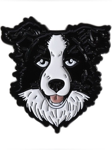 Border collie dog enamel - collie, pin