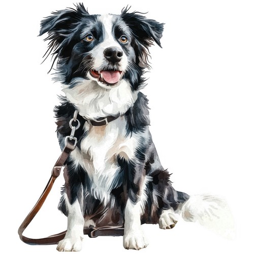 Sticker border collie - 2x,