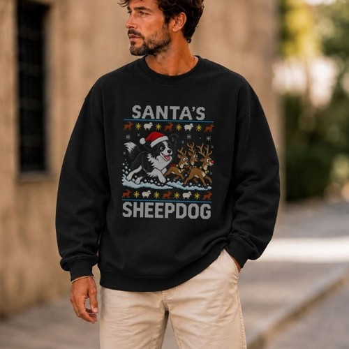 Santa sheepdog border collie - sheepdog,